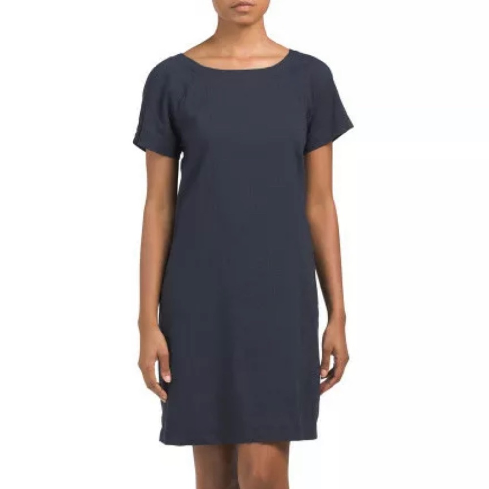 THEORY Navy Caliver Lace Back Raglan Dress size 0